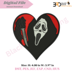 Ghostface heart Halloween Design