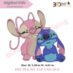 Stitch and Angel Embroidery Design File